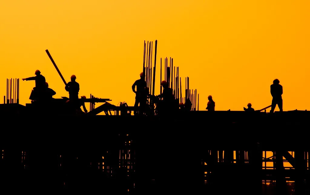 Workers silhouette